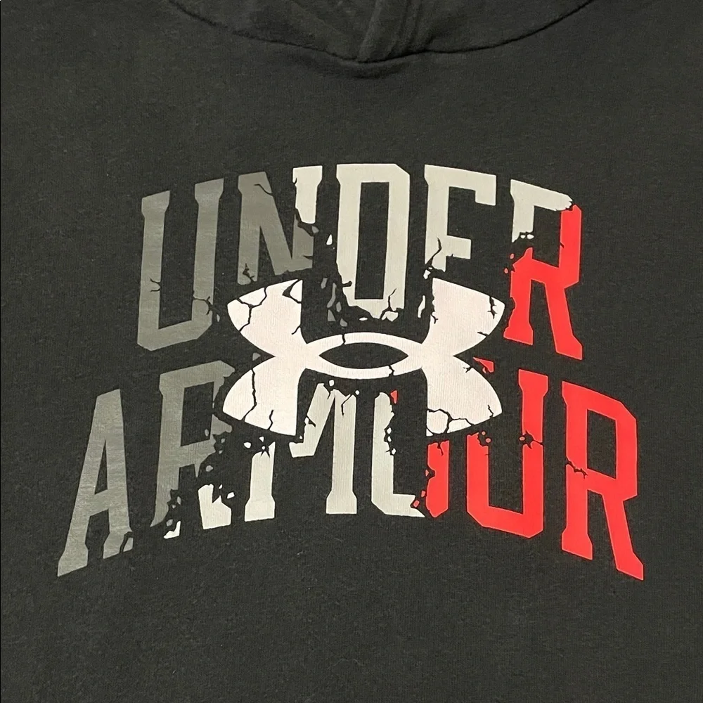 Under Armour Men's Black and Red Hoodie boys youth large